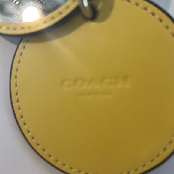 COACH Yellow Double Sided Mirror Keychain - Picture 3 of 3
